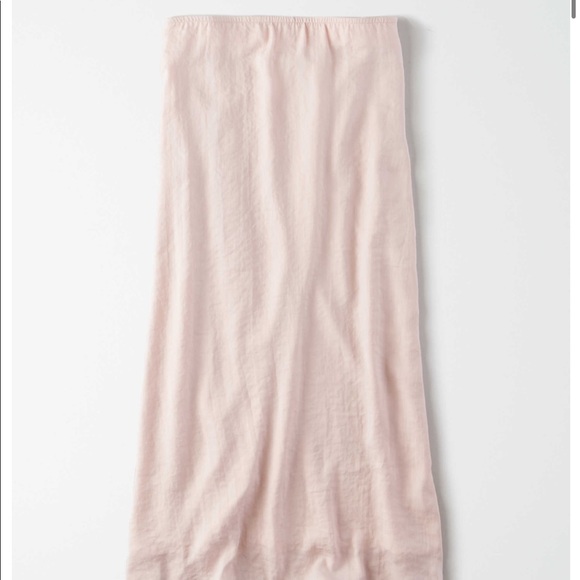 High waisted silky midi skirt - Picture 3 of 3